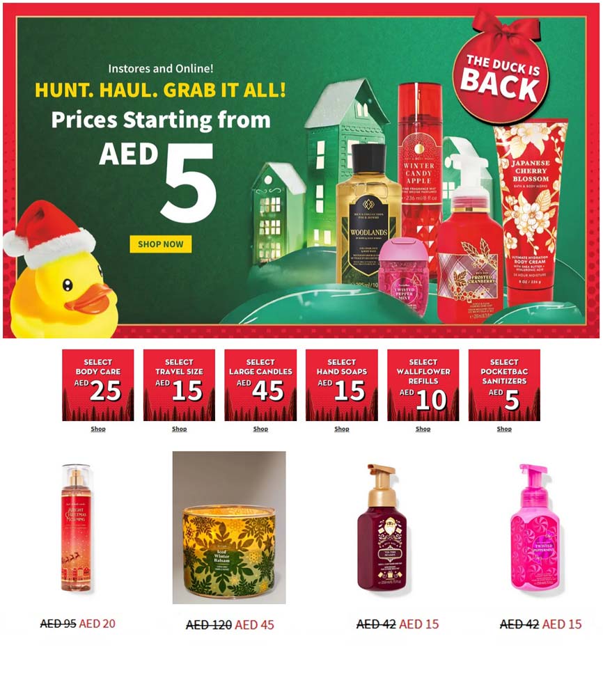 BATH AND BODY WORKS UAE Sale Offers Locations Store Info